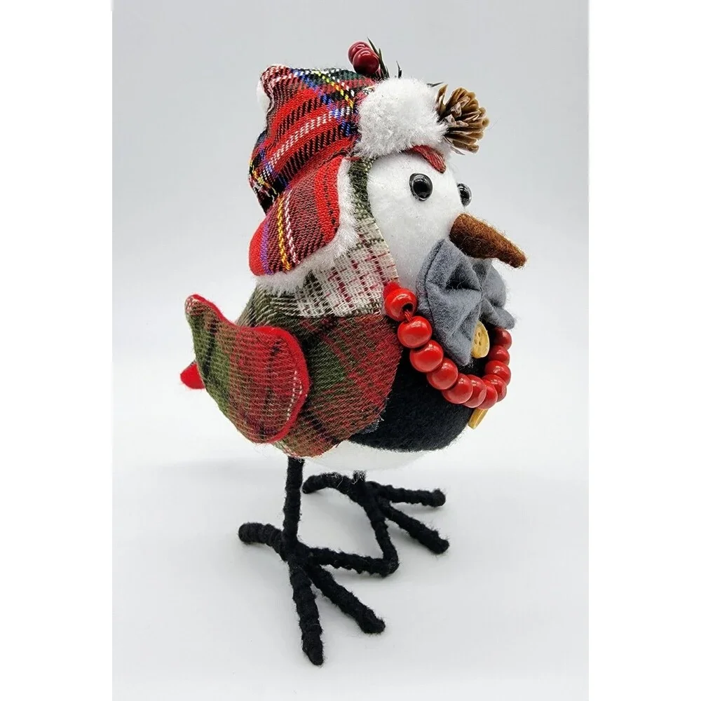 Felt Christmas Winter Bird Target ? Plaid Holly Berry Bow Tie